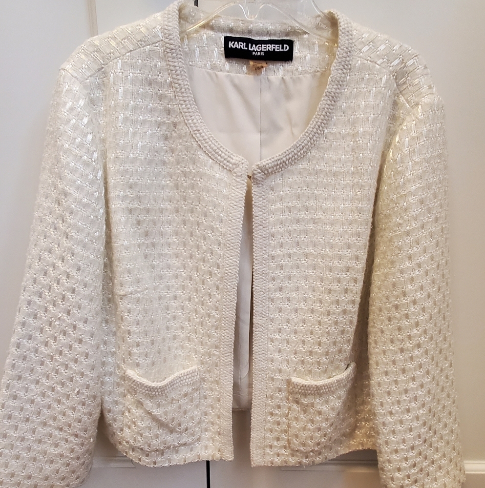 Karl Lagerfeld White Women's Jacket